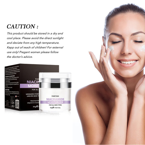 Niacinamide Facial Moisturizer Day Cream with Vitamin B3, Hyaluronic Acid & Vitamin E Daily Hydrating Face Cream for Smoother, Brighter & Healthier-Looking Skin | 1.7 fl oz
