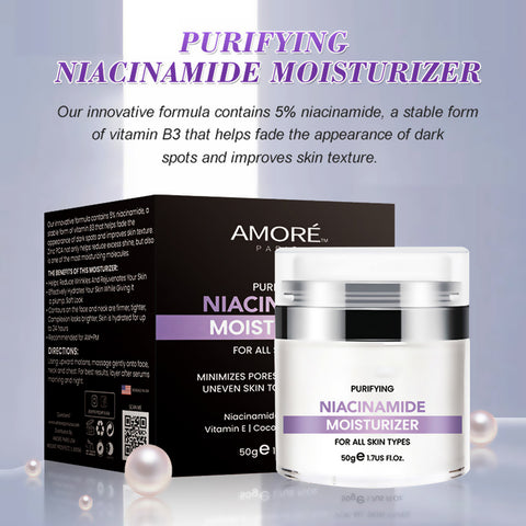 Niacinamide Facial Moisturizer Day Cream with Vitamin B3, Hyaluronic Acid & Vitamin E Daily Hydrating Face Cream for Smoother, Brighter & Healthier-Looking Skin | 1.7 fl oz
