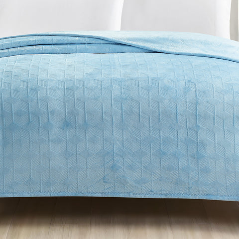 Armani Embossed Microplush Blanket – Super Soft, Lightweight All-Season - for Bed and Couch