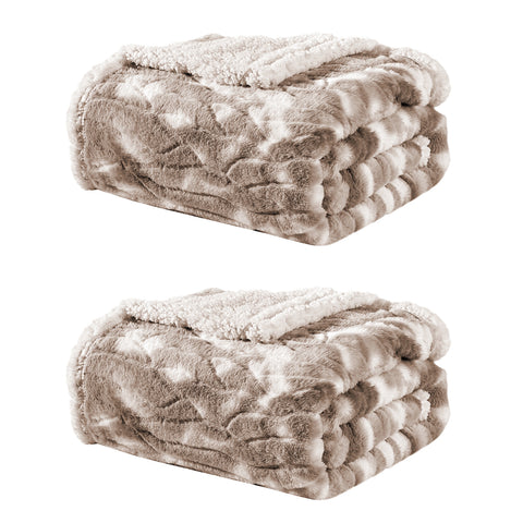 2-Pack: Alaska Super Soft Fleece Throw Blanket – 50" x 60" Lightweight Microfiber Blanket for Bed, Couch, Dorm or Travel – Cozy and Comfortable