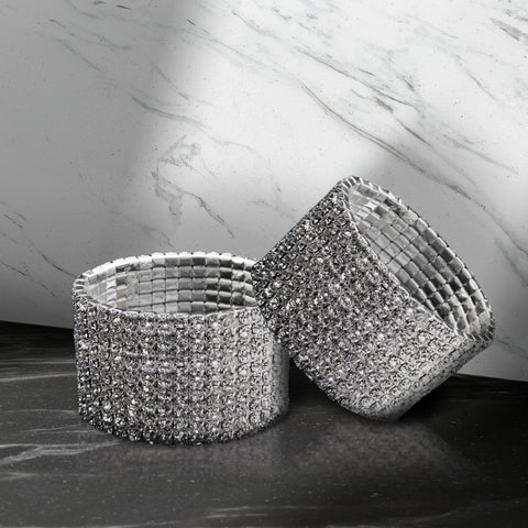 Crystal Multi-Layer Stretch Bracelet – 10-Row Sparkling Statement Bracelet for Women (One Size Fits Most)