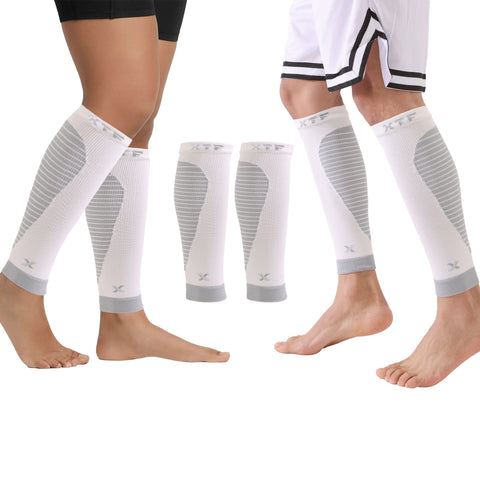 Targeted Recovery And Pain Relief Leg Calf Compression Sleeves Brace For Running, Cycling, Travel, Walking (1-Pair)
