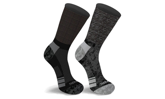 2-Paris: Non-Binding Loose Fit Cotton Diabetic Crew Socks With Extra Wide Top For Men and Women