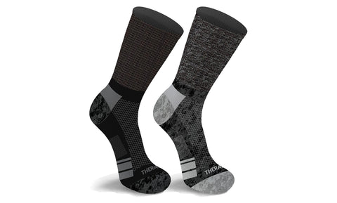 2-Paris: Non-Binding Loose Fit Cotton Diabetic Crew Socks With Extra Wide Top For Men and Women