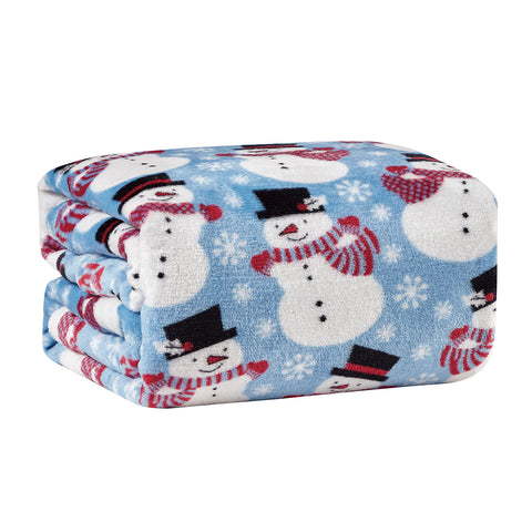 Holiday and Christmas Micro Plush Throw Blanket – Soft 50" x 60" Cozy Blanket for Couch, Bed, or Living Room – Lightweight, Warm, All-Season Comfort, Machine Washable