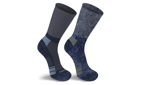 2-Paris: Non-Binding Loose Fit Cotton Diabetic Crew Socks With Extra Wide Top For Men and Women