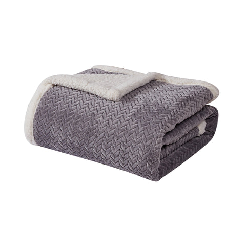 Ultra Soft Braided Reversible Sherpa Throw Blanket for Couch, Bed, or Recliner – Warm, Lightweight, Machine Washable, All-Season Comfort (50" x 60")
