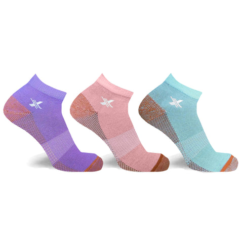 6-Pairs: Copper Compression Socks for Men & Women Circulation-Ankle Plantar Fasciitis Arch Support Socks