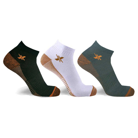 6-Pairs: Copper Compression Socks for Men & Women Circulation-Ankle Plantar Fasciitis Arch Support Socks