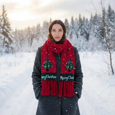 LED Light-Up Winter Accessories for Adults – Scarf & Gloves with Soft Comfort and Easy ON/OFF Lights