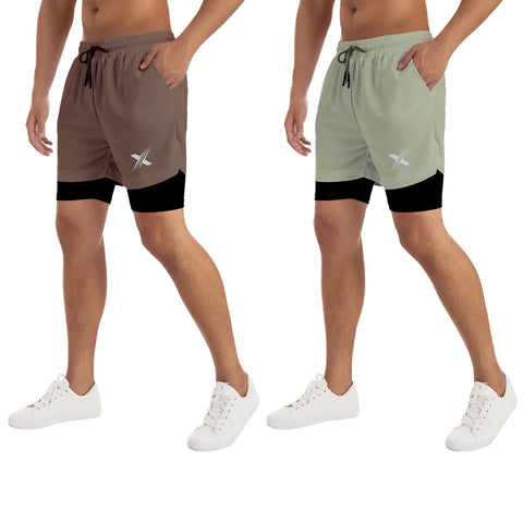 Men's Essential Lightweight Workout, Fitness and Running Shorts for Performance (2-Pack)