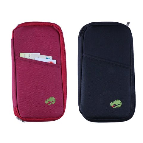 Lightweight Travel Wallet Passport Holder Water-Resistant Document Organizer with 14 Interior Compartments