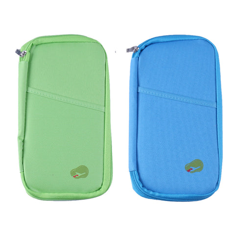 Lightweight Travel Wallet Passport Holder Water-Resistant Document Organizer with 14 Interior Compartments