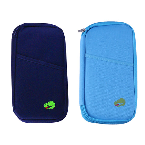 Lightweight Travel Wallet Passport Holder Water-Resistant Document Organizer with 14 Interior Compartments