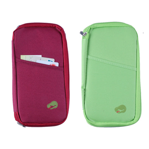 Lightweight Travel Wallet Passport Holder Water-Resistant Document Organizer with 14 Interior Compartments