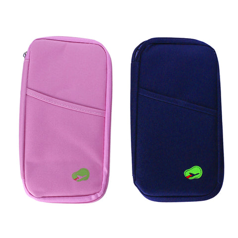 Lightweight Travel Wallet Passport Holder Water-Resistant Document Organizer with 14 Interior Compartments