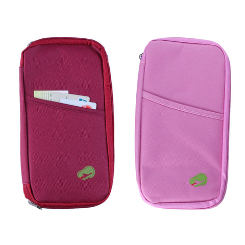 Lightweight Travel Wallet Passport Holder Water-Resistant Document Organizer with 14 Interior Compartments