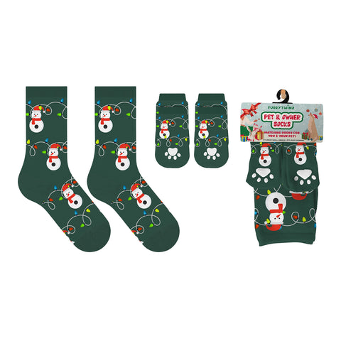 2-Pack: Christmas Matching Pet and Owner Fun Socks Pet Lover Gifts