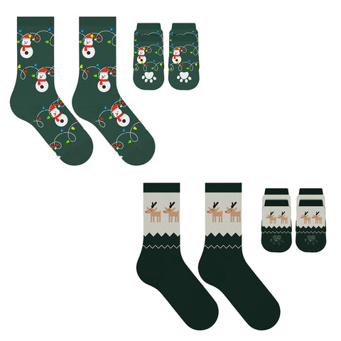 2-Pack: Christmas Matching Pet and Owner Fun Socks Pet Lover Gifts