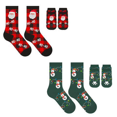 2-Pack: Christmas Matching Pet and Owner Fun Socks Pet Lover Gifts