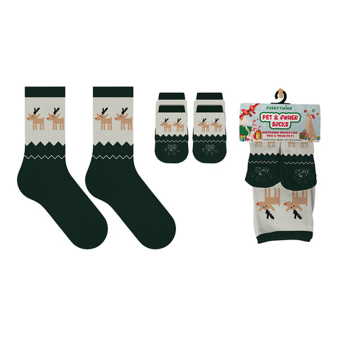 2-Pack: Christmas Matching Pet and Owner Fun Socks Pet Lover Gifts