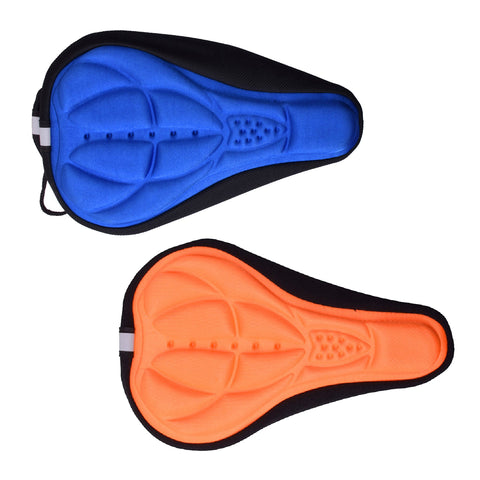 Gel Bike Seat Cushion Cover – Adjustable Bicycle Saddle Pad, 1-Pack or 2-Pack