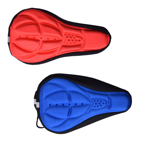Gel Bike Seat Cushion Cover – Adjustable Bicycle Saddle Pad, 1-Pack or 2-Pack