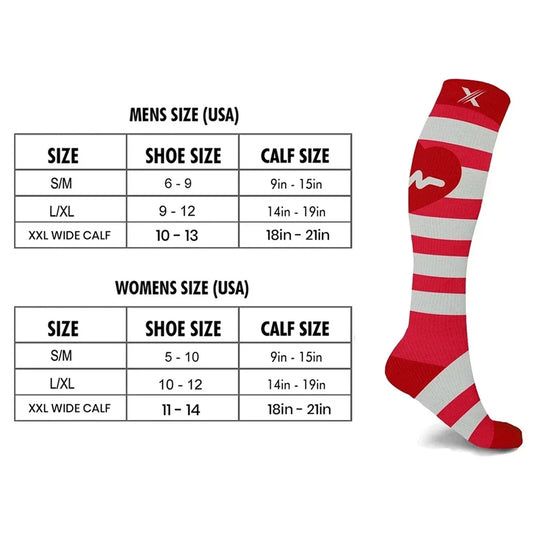 XTF Medical Print Knee-High Compression Socks