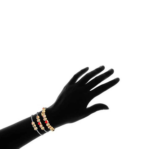 Santa Emoji Charm Bracelet – Gold Plated Festive Bracelet with Holiday Emoji Charms (7.5” Length)