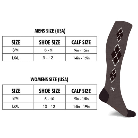 3-Pack: Premium Merino Wool Compression Boot Socks - Designed for Winter, Hiking, Camping, Snowboarding, Skiing