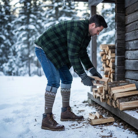 3-Pack: Premium Merino Wool Compression Boot Socks - Designed for Winter, Hiking, Camping, Snowboarding, Skiing