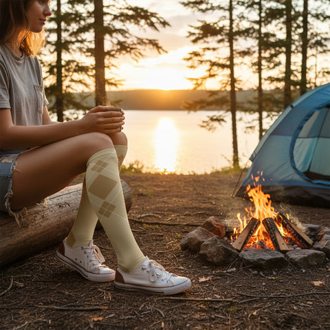 3-Pack: Premium Merino Wool Compression Boot Socks - Designed for Winter, Hiking, Camping, Snowboarding, Skiing