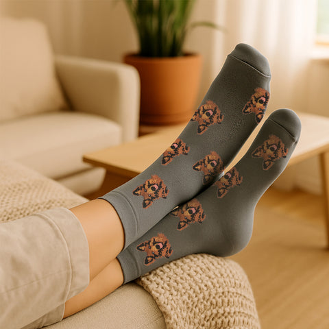 3-Pack: Dog Breed Crew Socks for Women and Men – Comfortable Cotton Blend, One Size Fits Most – Casual Everyday Socks, Gift for Pet Lovers