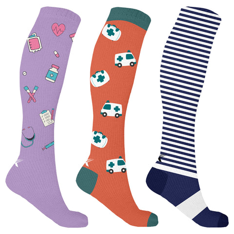 3-Pack: Knee-High Compression Socks – Support Socks for Circulation, Swelling & All-Day Comfort (Men & Women)