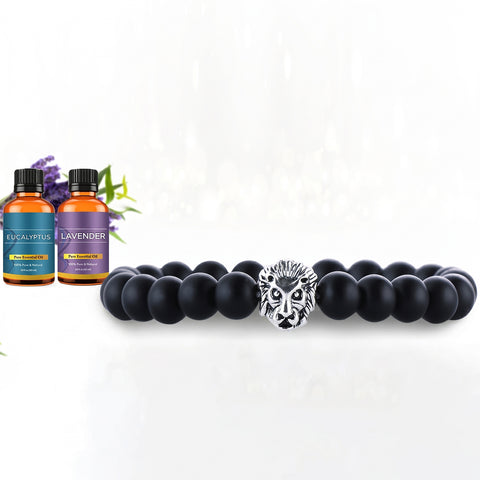 Natural Tiger Eye Stone Bracelet with 2 Essential Oils – Stretch Beaded Bracelet for Everyday Wear (8mm Beads, Adjustable Fit)