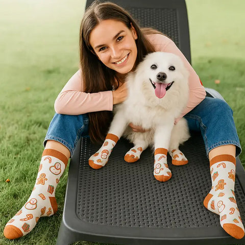 3-Pack: Novelty Matching Pet and Owner Fun Socks Pet Lover Gifts