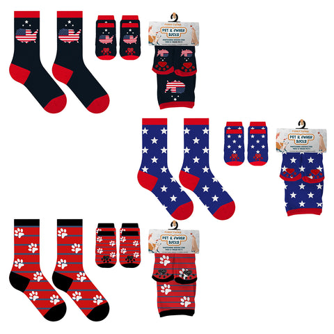 3-Pack: Novelty Matching Pet and Owner Fun Socks Pet Lover Gifts