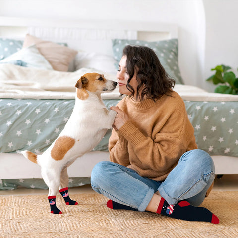 3-Pack: Novelty Matching Pet and Owner Fun Socks Pet Lover Gifts