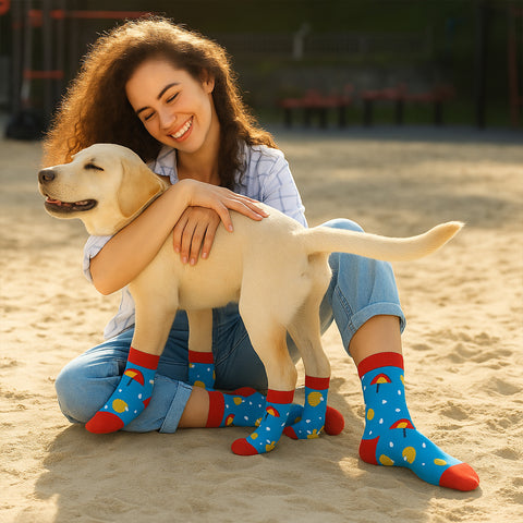 3-Pack: Novelty Matching Pet and Owner Fun Socks Pet Lover Gifts