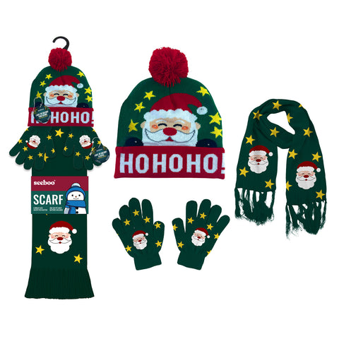 LED Light-Up Winter Accessories for Adults – Warm Knit Beanie, Scarf & Gloves with Soft Comfort and Easy ON/OFF Lights