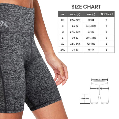 Women's High Waist Breathable Training Running Performance Yoga Shorts (3-Pack)