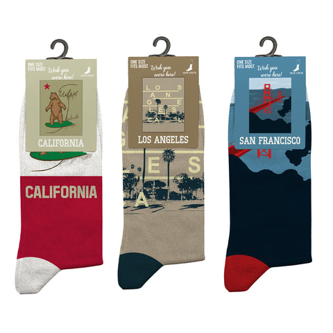 3-Pack: Unisex Cotton City Theme Socks – Comfortable Breathable Everyday Dress Socks