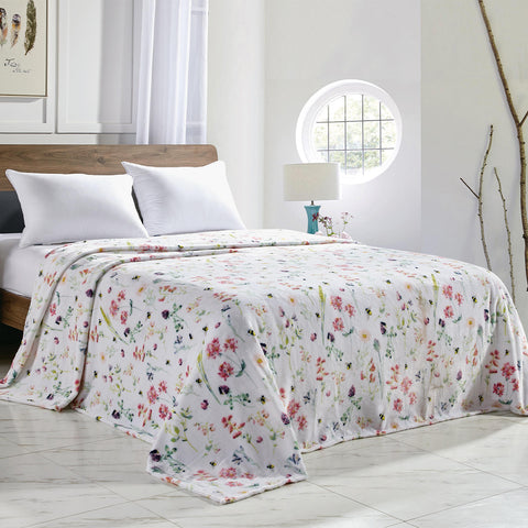 Ultra-Soft Lightweight Printed Bed Blanket – All-Season Microfiber Throw – Queen and King Sizes – Stylish and Comfortable Bedding for Home Use