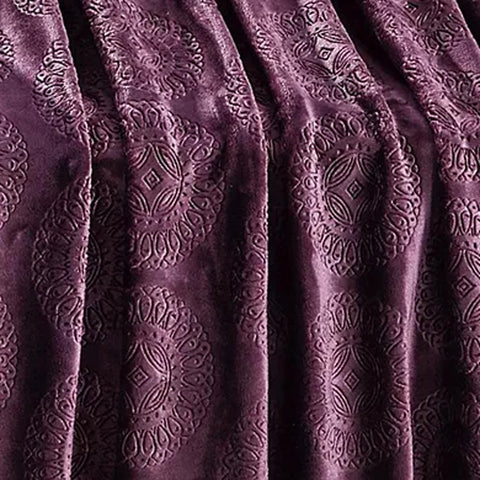 Super Soft Caesar Embossed Throw Blanket – 50" x 60" Microplush All-Season Blanket – Lightweight, Cozy, and Machine Washable for Couch or Bed