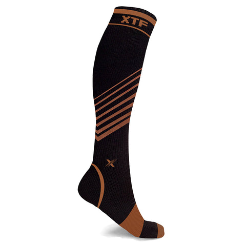 Copper Compression Striped Knee High Socks (1-Pair)