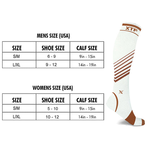 Copper Compression Striped Knee High Socks (1-Pair)