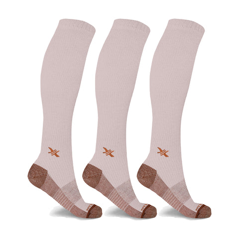 Copper Infused High Performance Anti Fatigue Knee High Compression Socks (6-Pairs)