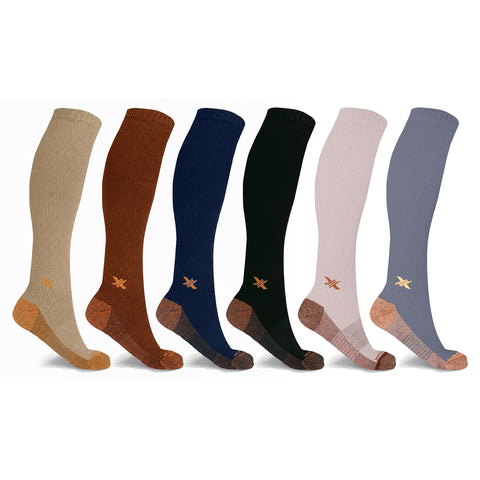 Copper Infused High Performance Anti Fatigue Knee High Compression Socks (1-Pair)