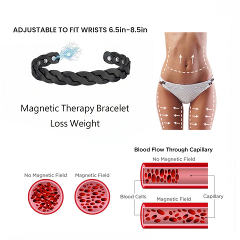 Adjustable Copper Cuff Bracelet for Men & Women – Twisted Design Magnetic Bangle, Comfort Fit (6.5”–8.75”)