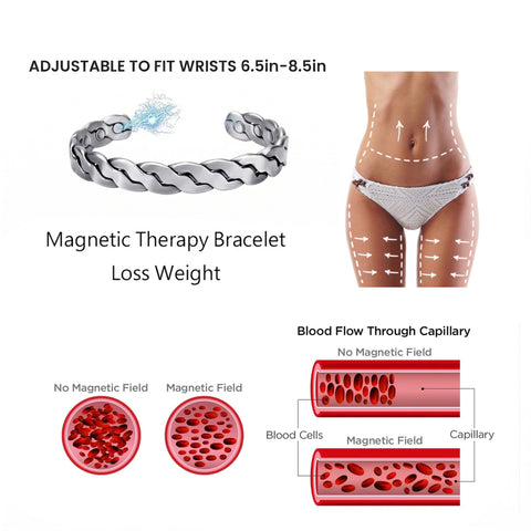 Adjustable Copper Cuff Bracelet for Men & Women – Twisted Design Magnetic Bangle, Comfort Fit (6.5”–8.75”)